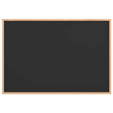 Chalkboard with Solid Pine Wood Frame Black 80x55 cm