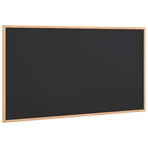 Chalkboard with Solid Pine Wood Frame Black 100x55 cm