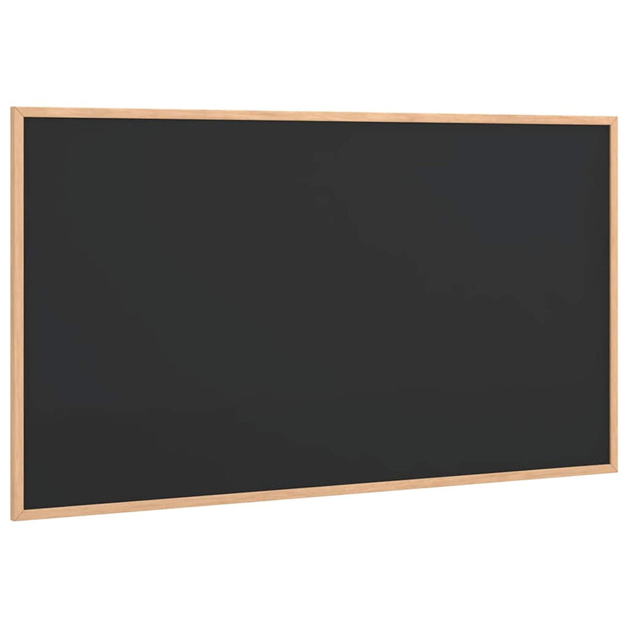 Chalkboard with Solid Pine Wood Frame Black 100x55 cm