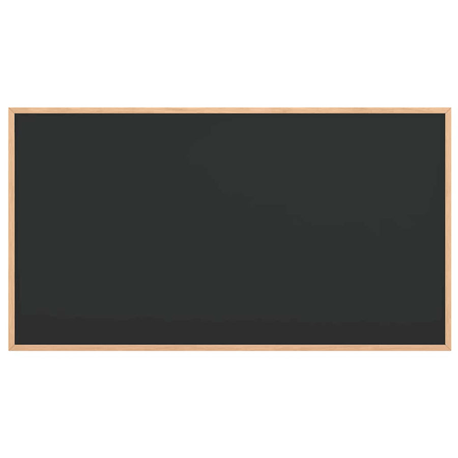 Chalkboard with Solid Pine Wood Frame Black 100x55 cm