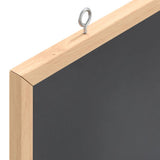 Chalkboard with Solid Pine Wood Frame Black 100x55 cm