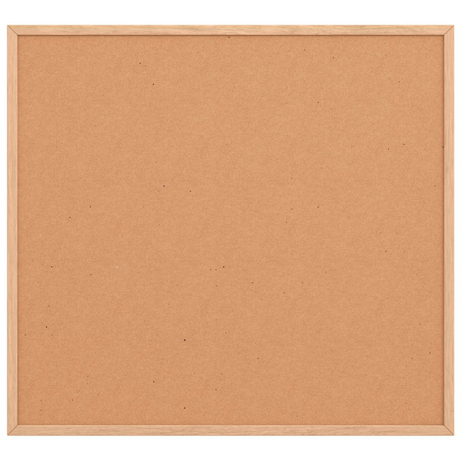 Cork Board with Solid Pine Wood Frame 60x55 cm