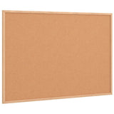 Cork Board with Solid Pine Wood Frame 80x55 cm - Front View