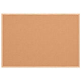 Cork Board with Solid Pine Wood Frame 80x55 cm - Side View