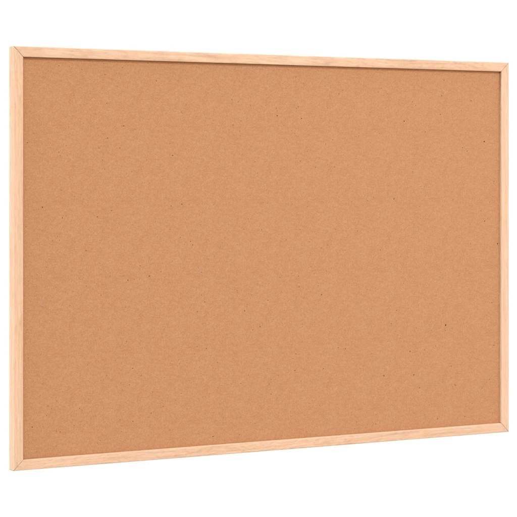 Cork Board with Solid Pine Wood Frame 80x55 cm