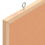 Cork Board with Solid Pine Wood Frame 80x55 cm - Rear View