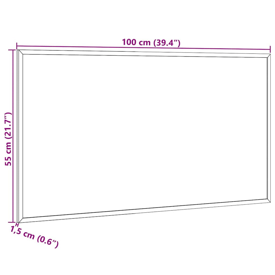 Cork Board with Solid Pine Wood Frame 100x55 cm