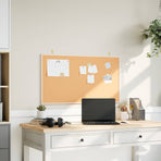 Cork Board with Solid Pine Wood Frame 100x55 cm