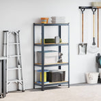 4-Layer Storage Shelf Anthracite Steel&Engineered Wood