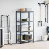 4-Layer Storage Shelf Anthracite Steel&Engineered Wood - Side View
