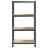 4-Layer Storage Shelf Anthracite Steel&Engineered Wood
