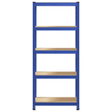 5-Layer Storage Shelf Blue Steel&Engineered Wood