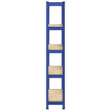 5-Layer Storage Shelf Blue Steel&Engineered Wood