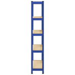 5-Layer Storage Shelf Blue Steel&Engineered Wood
