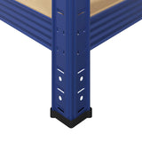 5-Layer Storage Shelf Blue Steel&Engineered Wood - Extra Image