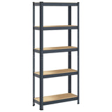 5-Layer Storage Shelf Anthracite Steel&Engineered Wood - Rear View