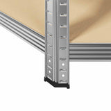 5-Layer Corner Shelf Silver Steel&Engineered Wood - Extra Image