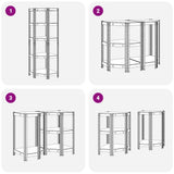 5-Layer Corner Shelf Anthracite Steel&Engineered Wood