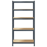 5-Layer Storage Shelf Anthracite Steel&Engineered Wood - Top-Down View
