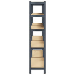 5-Layer Storage Shelves 2 pcs Anthracite Steel&Engineered Wood