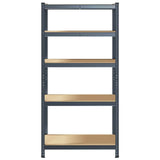 5-Layer Heavy-duty Shelf Anthracite Steel&Engineered Wood - Top-Down View
