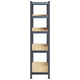5-Layer Heavy-duty Shelf Anthracite Steel&Engineered Wood - 45-Degree Angle