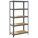 5-Layer Storage Shelf Anthracite Steel&Engineered Wood