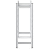 2-Layer Tyre Shelf Silver 110x40x109 cm Steel