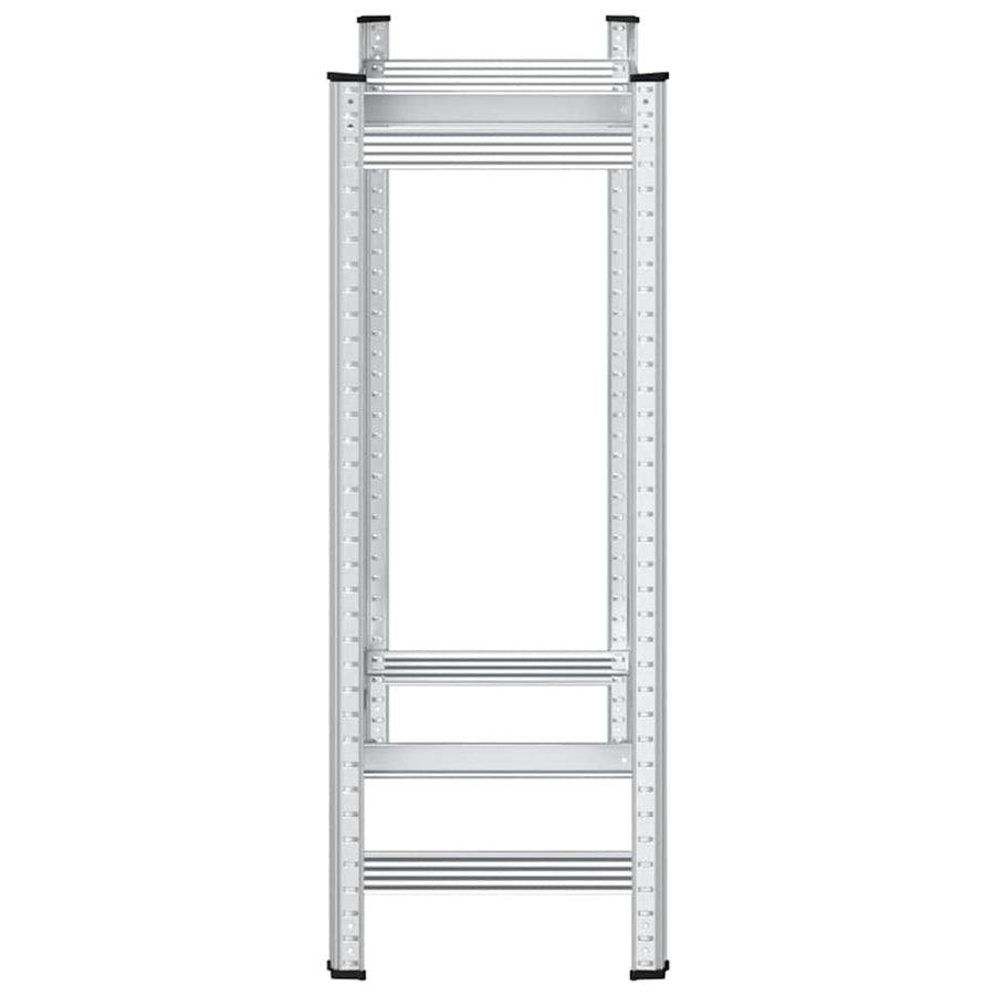 2-Layer Tyre Shelf Silver 110x40x109 cm Steel