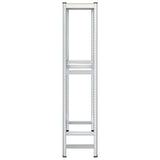 2-Layer Tyre Shelf Silver 110x40x180 cm Steel&Engineered Wood