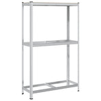 2-Layer Tyre Shelf Silver 110x40x180 cm Steel&Engineered Wood