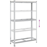 2-Layer Tyre Shelf Silver 110x40x180 cm Steel&Engineered Wood