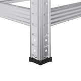 2-Layer Tyre Shelf Silver 110x40x180 cm Steel&Engineered Wood - Extra Image