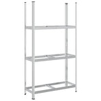 3-Layer Tyre Shelf Silver 110x40x200 cm Steel