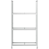 3-Layer Tyre Shelf Silver 110x40x200 cm Steel