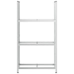 3-Layer Tyre Shelf Silver 110x40x200 cm Steel