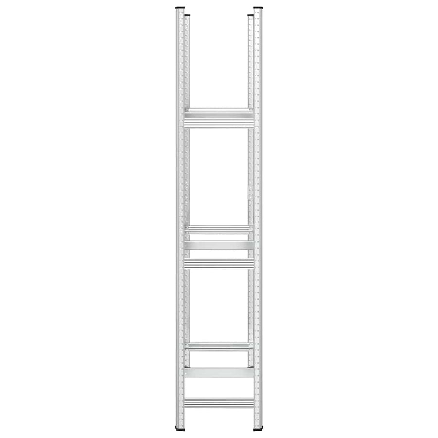 3-Layer Tyre Shelf Silver 110x40x200 cm Steel