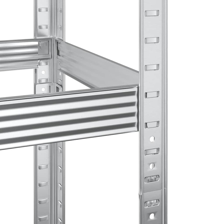 3-Layer Tyre Shelf Silver 110x40x200 cm Steel