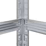 3-Layer Tyre Shelf Silver 110x40x200 cm Steel