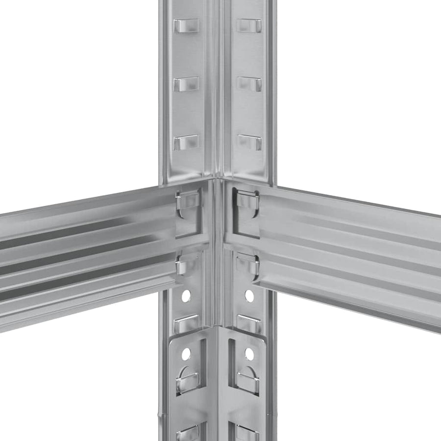 3-Layer Tyre Shelf Silver 110x40x200 cm Steel