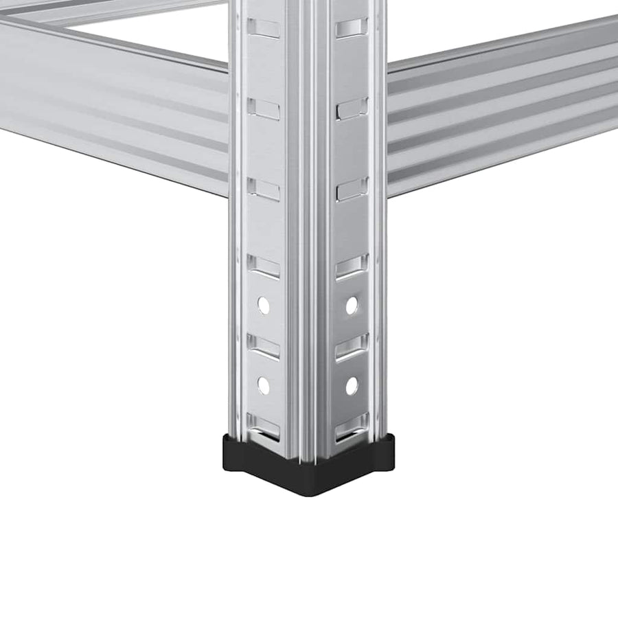 3-Layer Tyre Shelf Silver 110x40x200 cm Steel