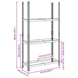 3-Layer Tyre Shelf Silver 110x40x200 cm Steel
