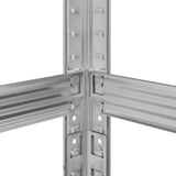 3-Layer Tyre Shelves 2 pcs Silver 110x40x200 cm Steel