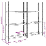 3-Layer Tyre Shelves 2 pcs Silver 110x40x200 cm Steel - Extra Image
