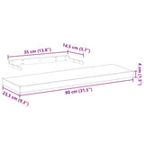 Floating Shelf 80x23,5x4 cm Engineered Wood
