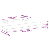Floating Shelves 2 pcs 80x23,5x4 cm Engineered Wood