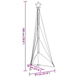 LED Christmas Tree 363 LEDs Cold White 182 cm