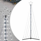 LED Christmas Tree 339 LEDs Cold White 187 cm - Front View