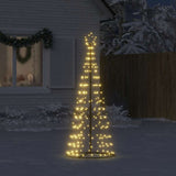 LED Christmas Tree 200 LEDs Warm White 182 cm - Front View