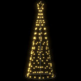 LED Christmas Tree 200 LEDs Warm White 182 cm - Side View